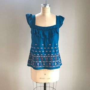 Floreat Anthropologie “parachuting petals” top